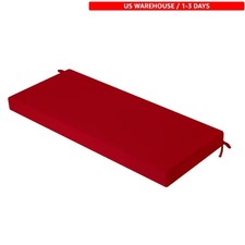 Durable Water-Resistant Bench Cushion 48x18 - Stylish Lipstick Red Comfort picture