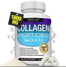 Toplux 5-Type Collagen Peptides Complex 1800mg Dietary Supplement picture