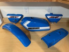1972 Suzuki TS125 Duster Tank Fender Side Cover Daytona Blue MINT TS250 TS400 TS picture