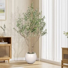 Olive Tree Artificial Indoor, 7FT Tall Faux Olive Tree with 16in Round-LAST ONE picture