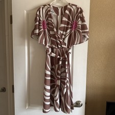 Vtg 70s Claralura Ruffle Belted Dress BOHO Holiday Cocktail Retro Size Small Zip picture