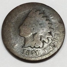1871 Indian Head Penny Rare Early Date picture