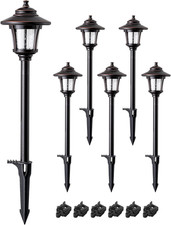 EDISHINE 6PK 12V 3W Landscape Path Light 120LM 3000K Bronze Waterproof picture