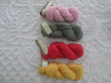 4 - 100g Hanks Plymouth Select WORSTED SUPERWASH FINE MERINO WOOL YARN--4 Colors picture
