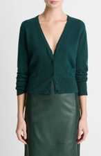 NEW Vince Juniper Cashmere Blend Satin Trim Cardigan Sweater Sz S NWT $398 picture