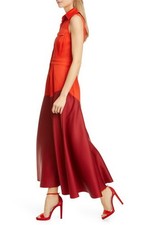 Brandon Maxwell Colorblock Wool Blend Gazar Shirtdress Size 8 Orig $2395 picture