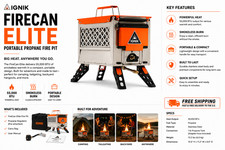 Ignik FireCan Elite Portable Fire Pit 55,000 BTU Propane Outdoor Camping Heater picture