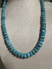 Jay King DTR Turquoise Necklace 925 Sterling Silver Beaded Graduated 16-18