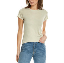 Vince Womens Little Boy T-Shirt, green (white jade) size medium picture