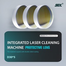 US Stock 10Pcs D30×5mm Protective Lens for 1500W/2000W/3000W Fiber Laser Cleaner picture