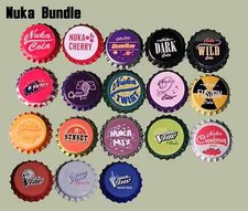 Fallout Inspired Nuka Cola Bottlecap Bundle Of 18 caps *Handmade* picture