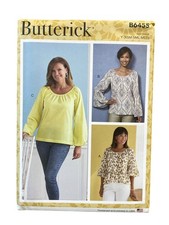 Butterick B6455 Sewing Pattern Misses XS-M Multicolor Peasant Bell Sleeve Blouse picture
