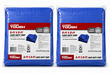 (2 Pack) Weather Resistant Light Duty 6 x 8' Polyethylene Tarp picture