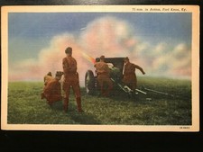 Vintage Postcard 19941 75mm in Action, Fort Knox, Kentucky (KY) picture