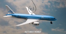 KLM Royal Dutch Boeing 787 Dreamliner Airplane Jet Christmas Ornament Adorno picture