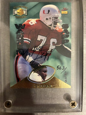 1995 SP Championship Warren Sapp #93 Rookie RC Hard Signed Auto Buccaneers picture