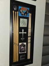 Peter Criss KISS vintage Drumstick/Autograph Display/Balls Of Fire poster picture