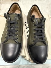 LANVIN DBB1 olive canvas cap toe low top sneaker picture