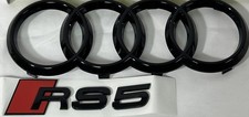 2pc AUDI RS5 Adhesive/4Ring Gloss Black Front Grille 273mm Clip On 2008’-2019 picture