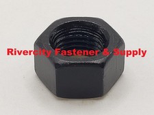3/8-24 Black Steel Grade 8 Hardened Hex Nuts 3/8x24 Nut 3/8 x 24  Fine Thread picture