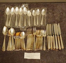 Vintage Wm A Rogers Oneida Clairhill Silverplate Flatware 75 Pc Service for 12 picture