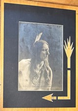 ORIGINAL 1912 CHIEF THUNDER CLOUD BLACKFEET BLACKFOOT INDIAN PHOTO 5.75 x 8 picture