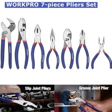 WORKPRO 7-piece Pliers Set Drop Forged Polished Steel for DIY & Home Use USA picture