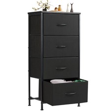 4 Fabric Drawer Dresser for Bedroom, Storage Organizer Unit Chest of Tower picture