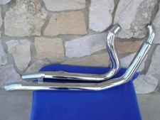 SHORT SHOOTER DRAG PIPES FOR SOFTAIL 86-03 CHROME BIG GROWL CUSTOM 2 1/4