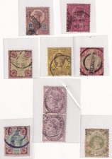 GB QV+ Classic Used Stamp Lot – 8 Stamps Incl. Pair AS-IS picture