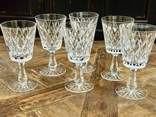 Waterford Crystal Kinsale Water Goblets Glasses / Stems 6 3/4” Vintage Set of 6 picture