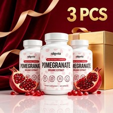 3PACK-Alevia Pomegranate Capsules 180ct Organic Extract Antioxidant US HOT🔥🔥🔥 picture