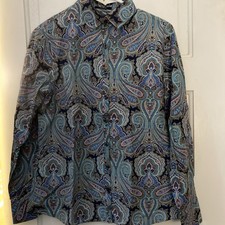Talbots Paisley Shirt Buttons down Long Sleeves Size 4 picture