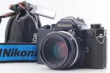 [N MINT] Nikon FM Black 35mm SLR Film Camera Ai Nikkor 50mm F1.8 Lens From JAPAN picture