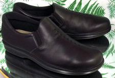 SAS VIVA BLACK LEATHER LOAFERS SLIP ONS WALKING COMFORT SHOES US WOMENS SZ 9.5 N picture