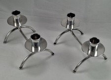 Sterling Silver Modernist Candelabra Candlesticks - MCM - Fisher picture