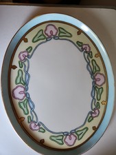 Art NOUVEAU 1930 Tressemanes & Vogt Limoges France H.P. Platter  SIGNED L. LANCE picture