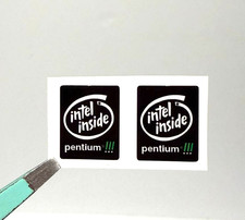 2 x Intel Inside Pentium III Sticker Label Decal 15mm x 18mm picture
