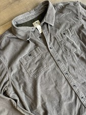 LL Bean Men XXL Tall Corduroy Shirt Gray Lakewashed Button Up Long Sleeve 506135 picture