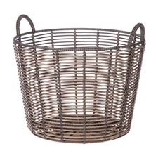 Extra Large Round Poly  Decorative Storage Basket with Handles, 18.7 in x 16 in picture