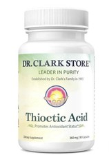Dr. Clark Store Thioctic Acid Alpha Lipoic Acid Antioxidant 360 mg - 90 Caps NEW picture