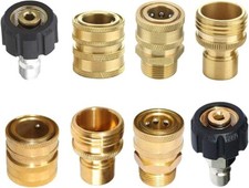 9Pc Pressure Washer Adapter Set Quick Disconnect Kit M22 Swivel to 3/8'' Connect picture