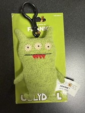 Rare 2015 Original Green UGLYDOLL Frank 5” Plush Backpack Clip Keychain picture