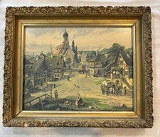 1838 19th C Antique German Lithograph Frame 1967 20th C Scotch Whisky Crate picture