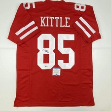 Autographed/Signed GEORGE KITTLE San Francisco Red Jersey Beckett COA picture