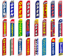 Welcome Advertising Feather Flag Swooper Flutter Banner Super Flag Open 24/7 picture
