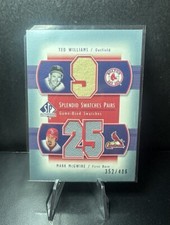 2003 SP Authentic Splendid Swatches / Ted Williams/ Mark McGwire / 352/406 NM-M picture