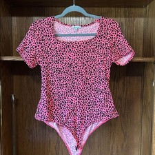 NWOT hot pink cheetah bodysuit picture