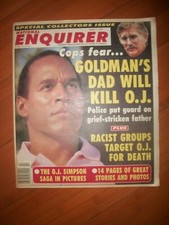 OJ Simpson National Enquirer October 10 1995 Simpson Racists Goldman tabloid picture
