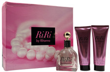RiRi Perfume by Rihanna 3 pc Set-3.4 oz EDP SP+3.0 oz Body Lotion+S/Gel picture